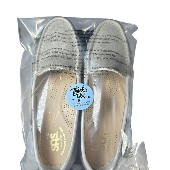 SAS Women's Shoes Tripad Comfort Insole Metallic Gray Loafers  Size 7 Pristine! - Picture 8 of 9